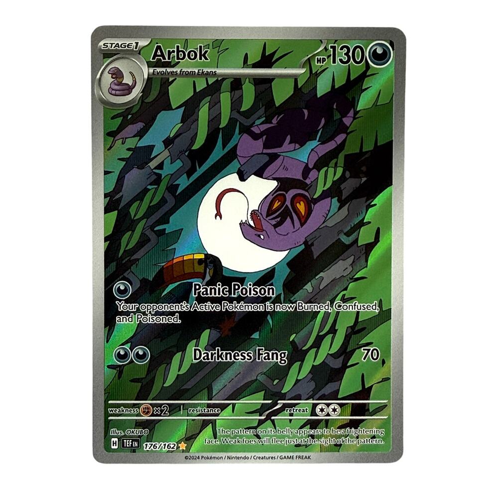Pokémon TCG Arbok 176/162 SV Temporal Forces 2024 Illustration Rare Holo NM+